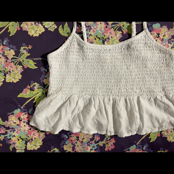 LA HEARTS | PacSun Cute Smocked Crop Top Tank Shirt Beachy Summer Size Small EUC - Picture 8 of 15
